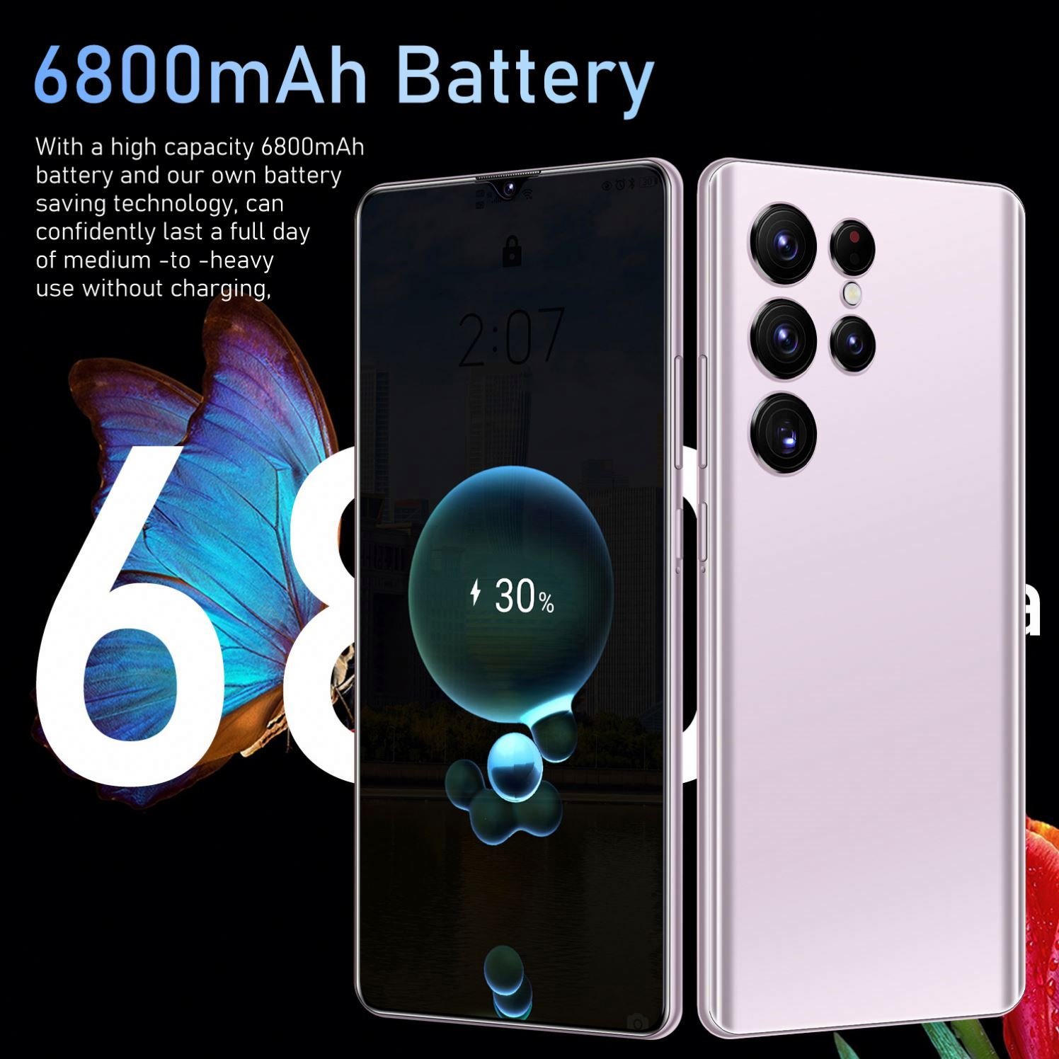 Hot Selling S23 ULTRA 16GB+1TB 72MP+108MP 7.2 Inch 5G Mobile Smartphone Big Battery Android Cell Phone
